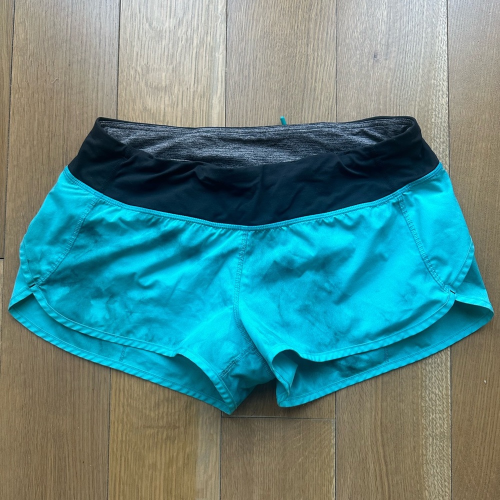 Lululemon Run Speed Up Shorts Turquoise Tie Dye Coal. Use, in great condition.